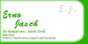 erno jasch business card
